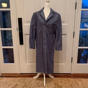 Chic Blue Button-Up Coat